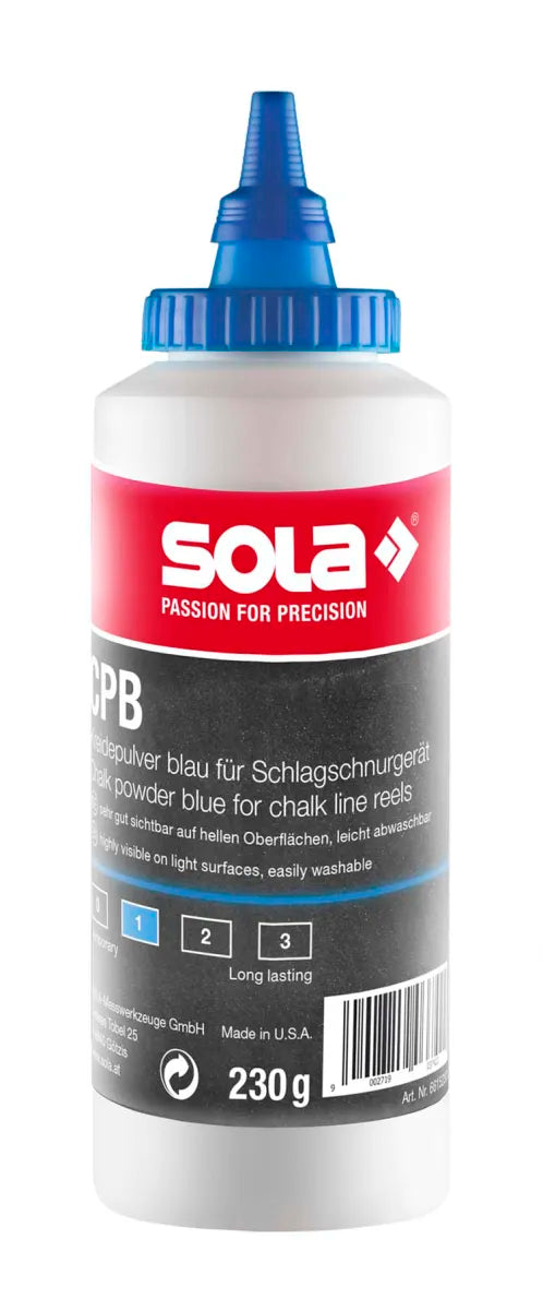 SOLA Slaglijnpoeder blauw, flacon met 230g