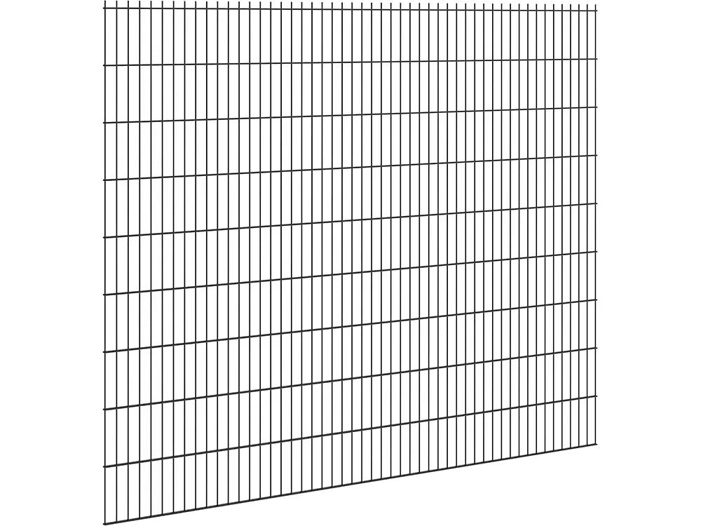 Hillfence metalen scherm dubbele staafmat 250x183cm zwart