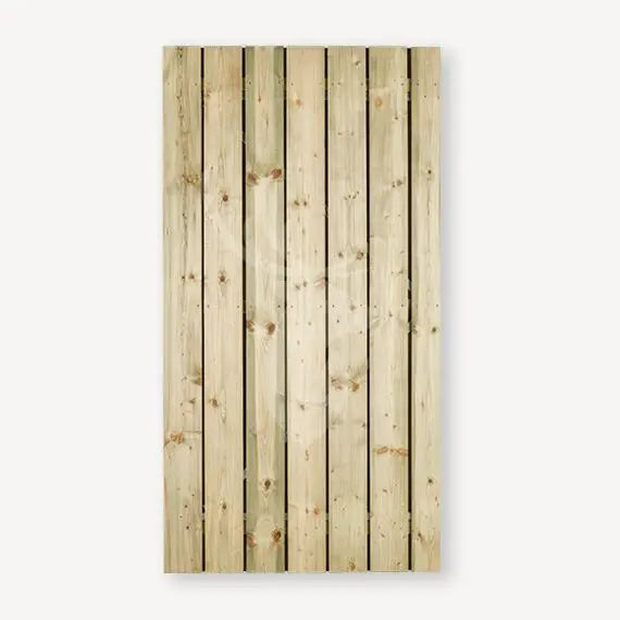 Tuindeur Privacy RVS Inbouwslot Vuren Groen Geimpr 100x190