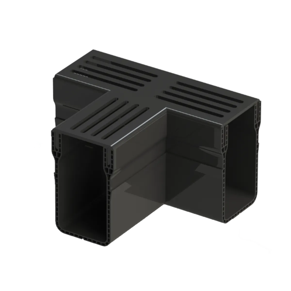 Star Drain 65/100 T-stuk - Zwart (Aluminium)