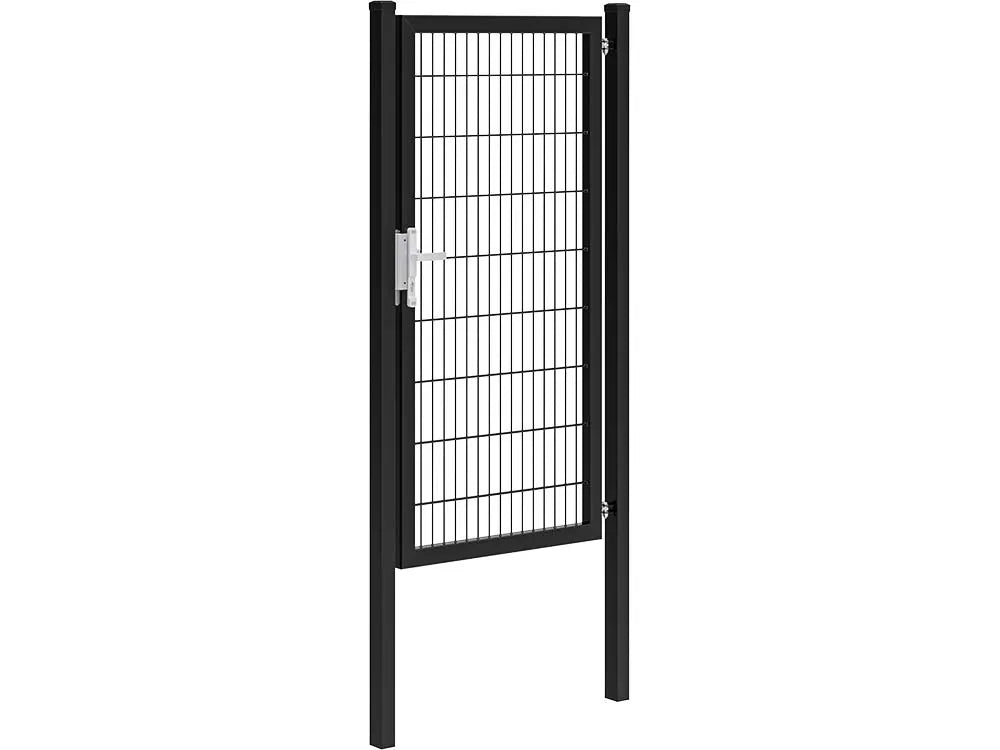 Hillfence met. enkele poort Premium+slot 100x180cm zwart