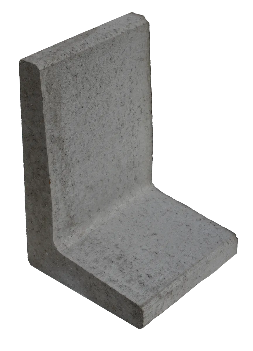 (H) L-element 60x40x40x8 grijs