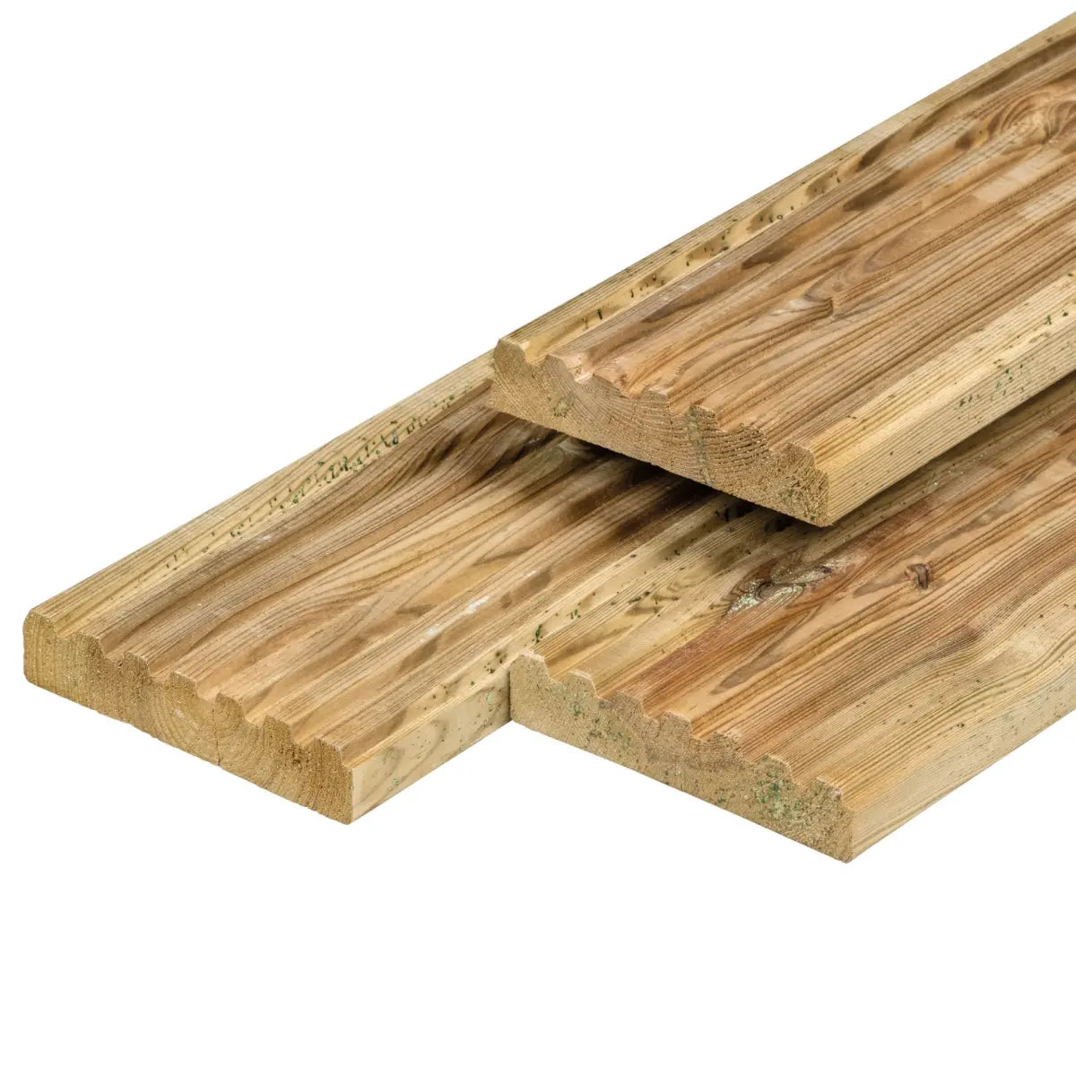 Vlonderdeel/dekdeel Grenen Groen geimpreg Gescha. 2,8x14x400
