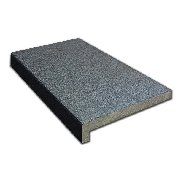 Natuursteen Orient Black randtegel gevlamd, RECHTE GEZOETE NEUS, type F recht 50x30x3/7