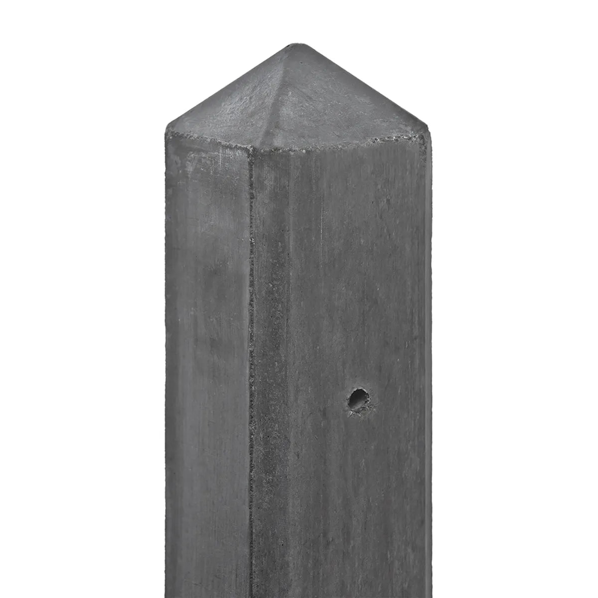 Beton-paal IJssel antraciet diamantkop 10x10x280cm kabeldoo