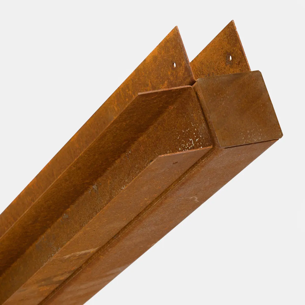 Hoekpaal voor Bamboescherm H182 L:230cm Corten