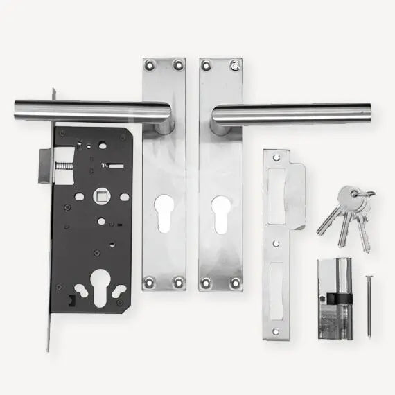 Inbouw cilinderslot schild RVS tbv 614467