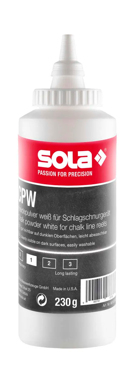 SOLA Slaglijnpoeder wit, flacon met 230g