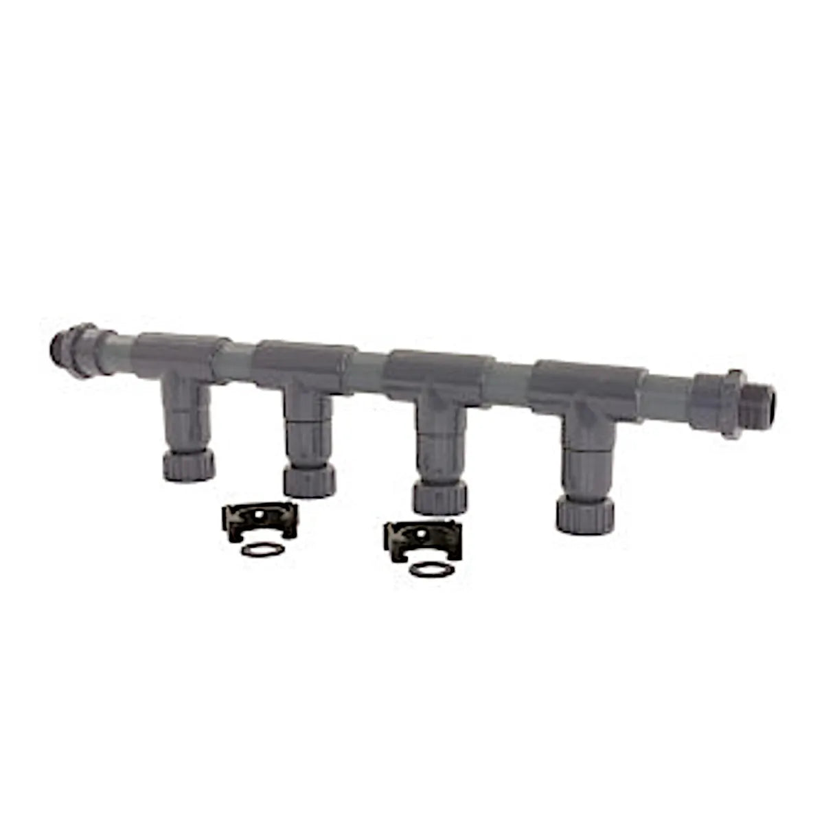 Maspla verdeelblok, 4 aftakkingen, pvc, d=32mm, 1" aansl.
