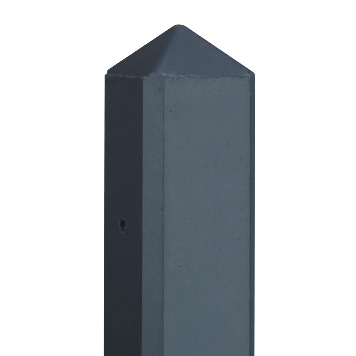 Beton-paal IJssel gecoat, diamantkop 10x10x280cm kabeldoo