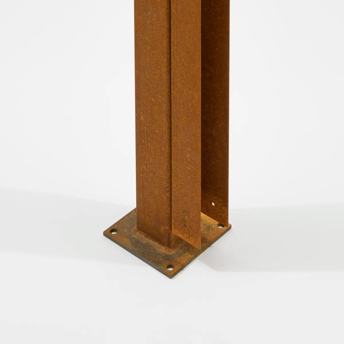 Begin/Eindpaal Bamboescherm mt bevestigingsvoet 182cm Corten