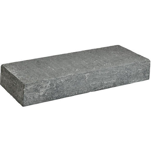 Natuursteen Pacific Black traptrede gevlamd & geborsteld 100x35x15 cm.